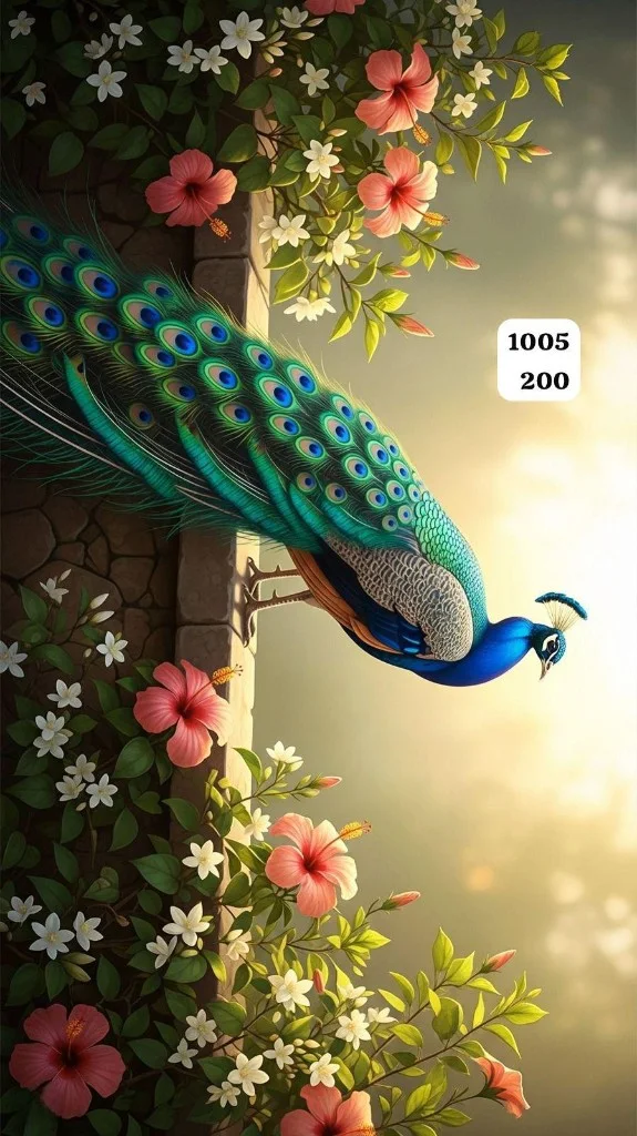 7D Peacock in Bloom