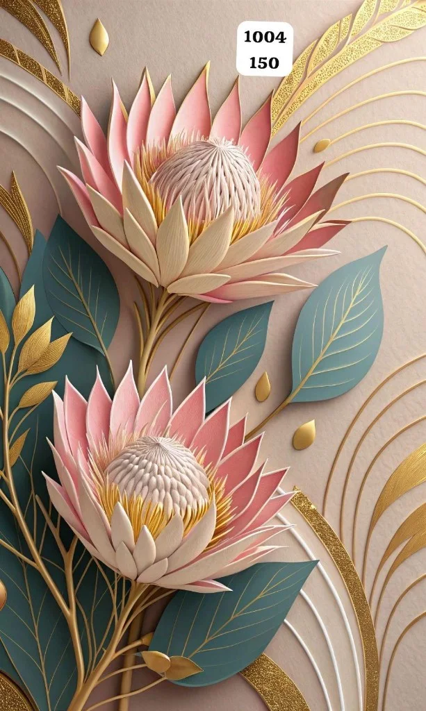 7D Pink Protea Flowers