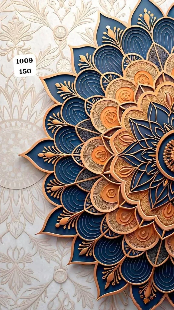 7D Blue Gold Mandala