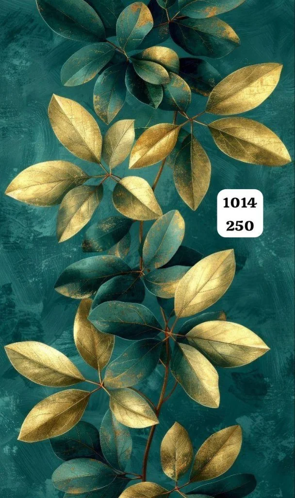 7D Green Gold Leaves