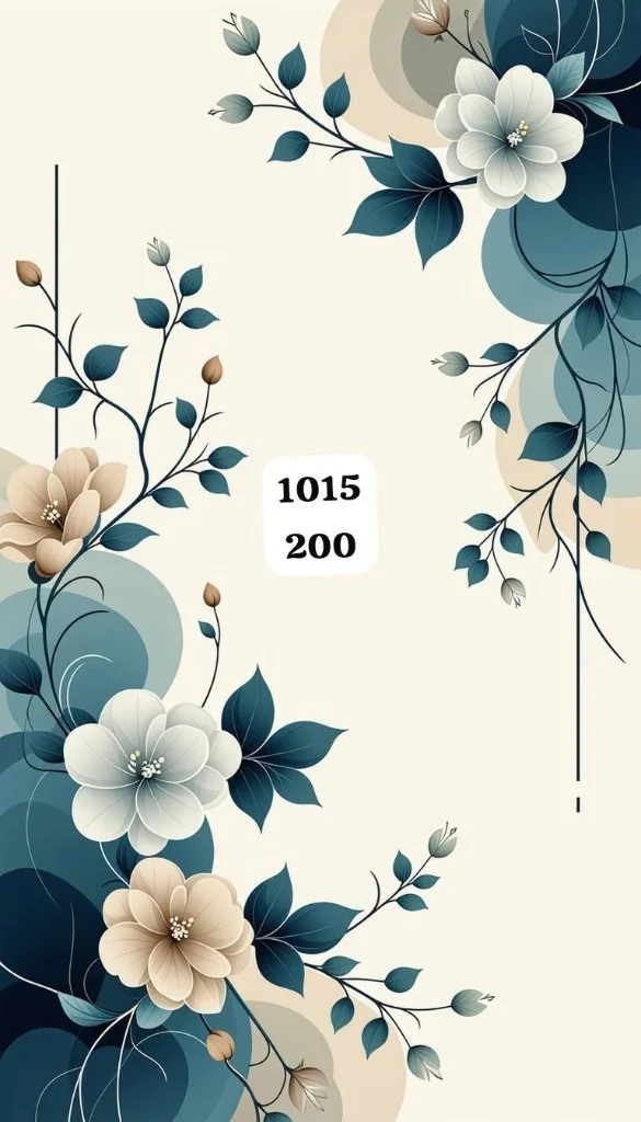 7D White Teal Garden