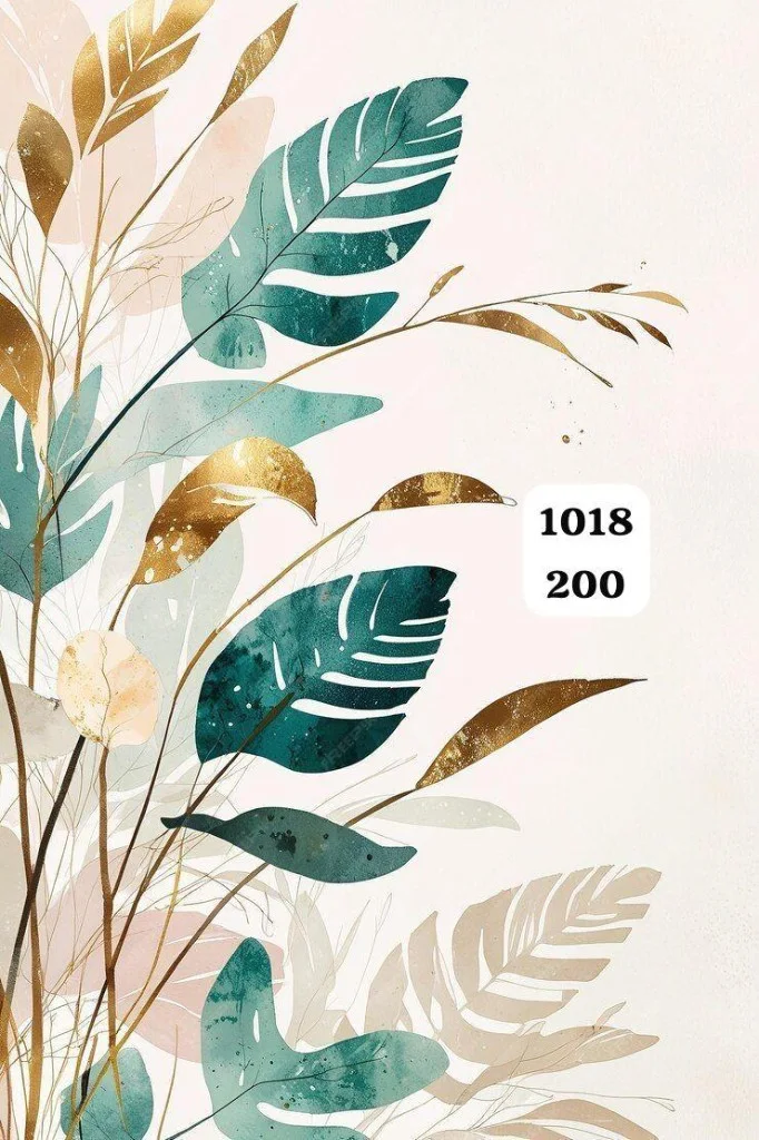 7D Teal Broad Leaves